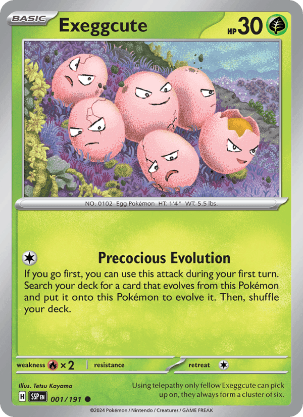 Exeggcute, card 001 from Surging Sparks