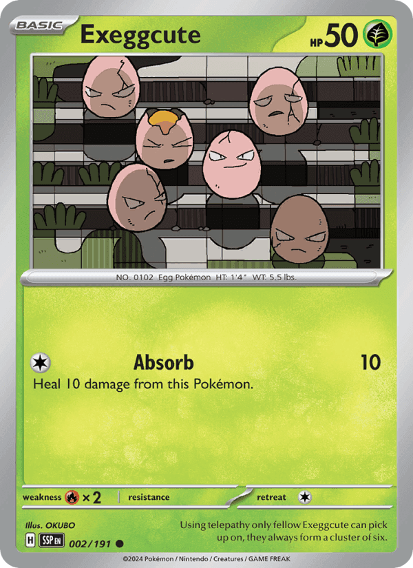 Exeggcute, carte 002 de Surging Sparks