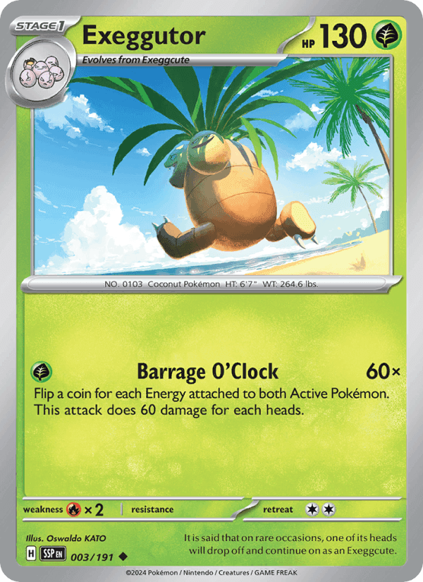Exeggutor, carte 003 de Surging Sparks