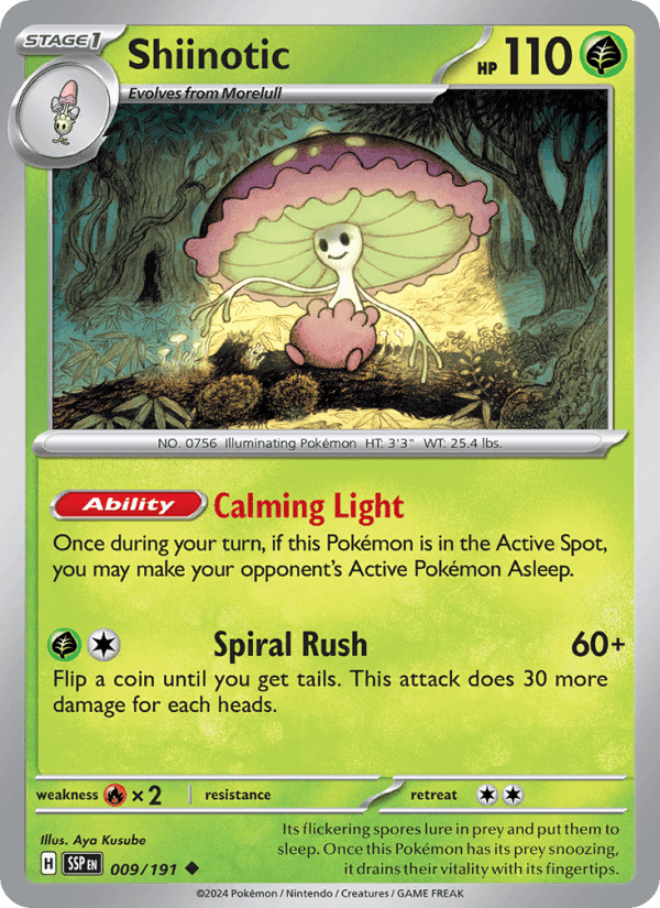 Shiinotic, card 009 from Surging Sparks