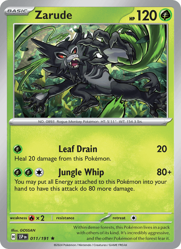Zarude, card 011 from Surging Sparks