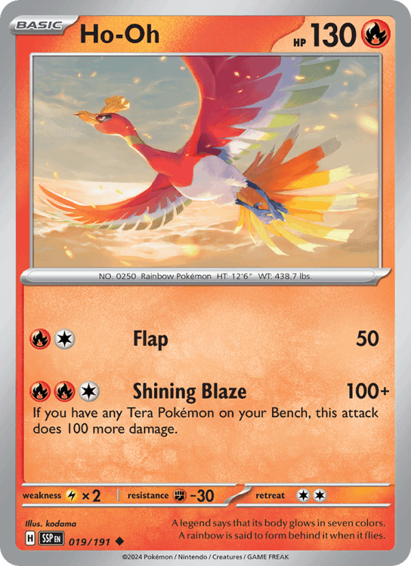 Ho-Oh, carte 019 de Surging Sparks