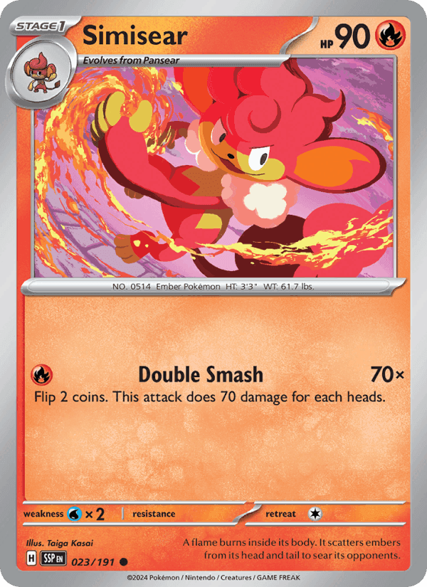 Simisear, card 023 from Surging Sparks