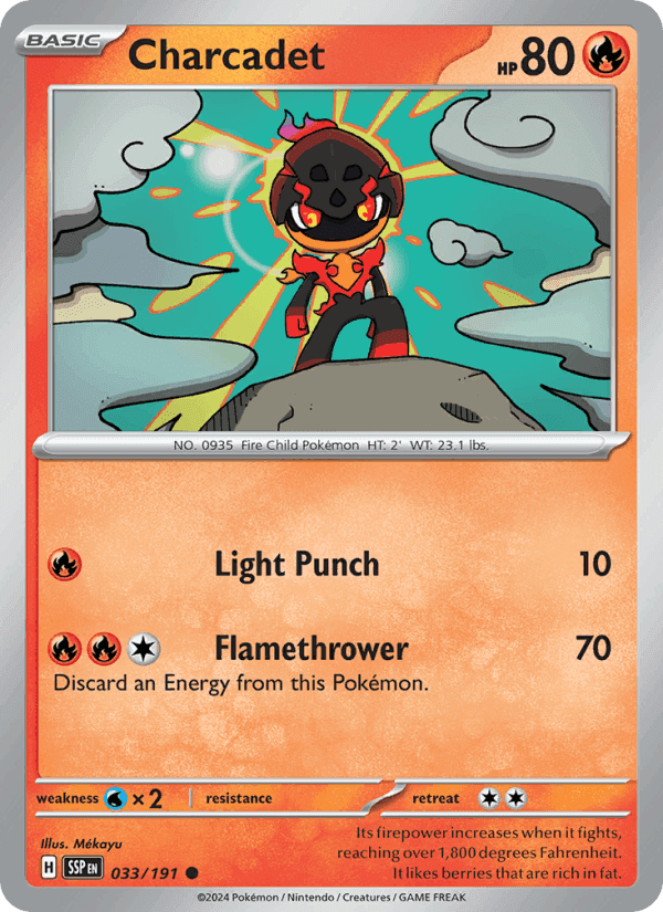 Charcadet, carte 033 de Surging Sparks