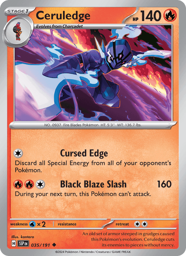 Ceruledge, carte 035 de Surging Sparks