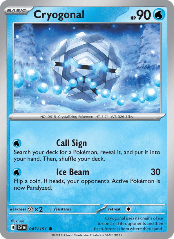 Cryogonal, carte 047 de Surging Sparks