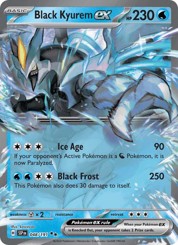 Black Kyurem ex, carte 048 de Surging Sparks