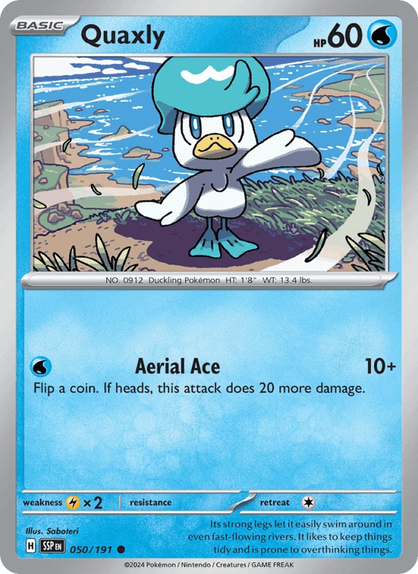Quaxly, carte 050 de Surging Sparks
