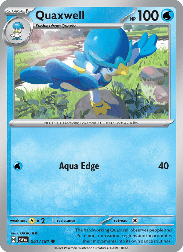 Quaxwell, card 051 from Surging Sparks