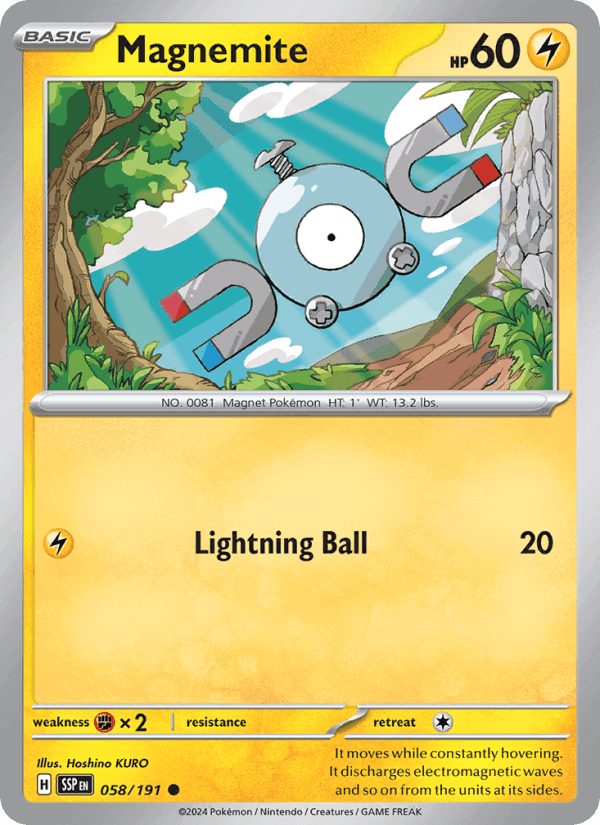 Magnemite, card 058 from Surging Sparks
