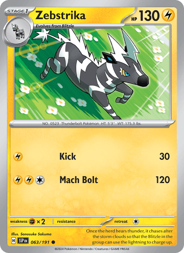 Zebstrika, card 063 from Surging Sparks