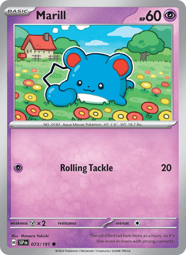 Marill, card 073 from Surging Sparks