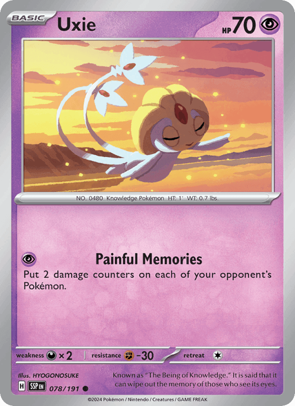 Uxie, card 078 from Surging Sparks