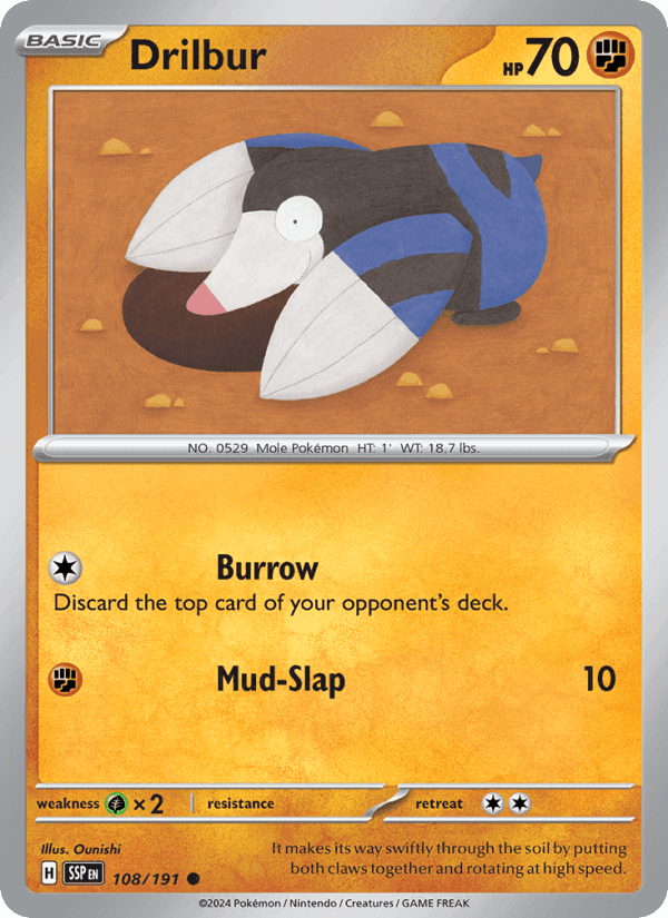 Drilbur, card 108 from Surging Sparks