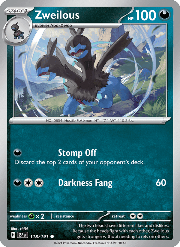 Zweilous, card 118 from Surging Sparks