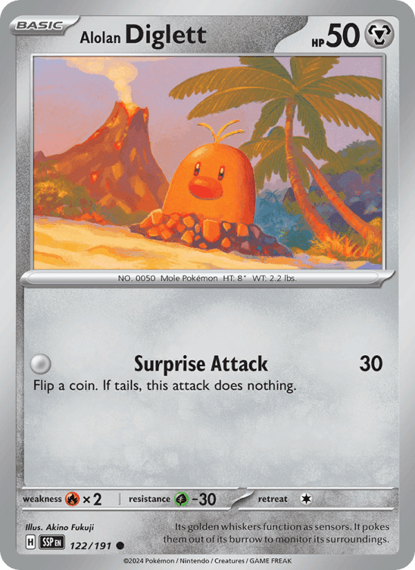Surging Sparks の 122 番、Alolan Diglett