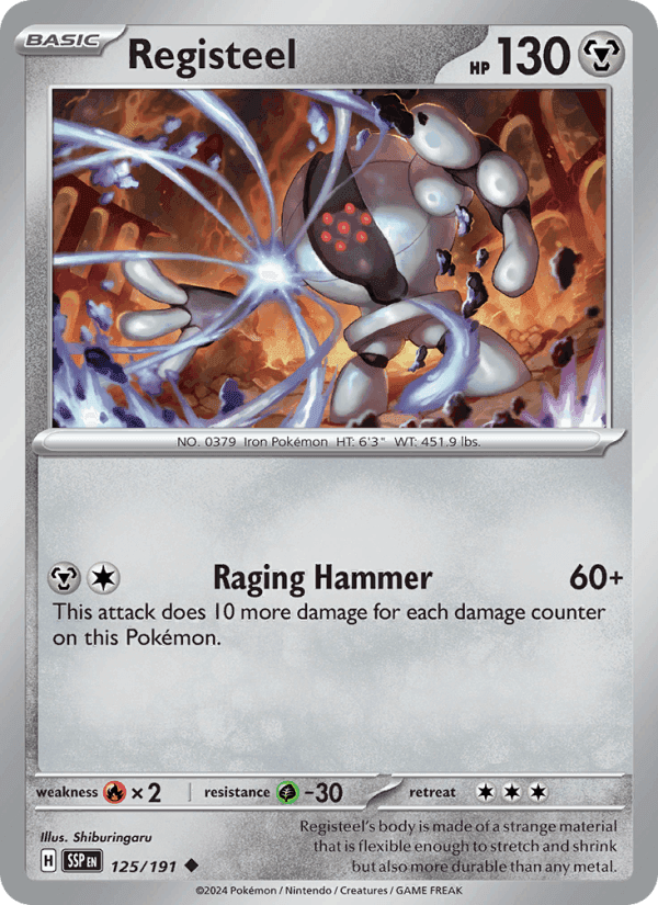 Registeel, card 125 from Surging Sparks