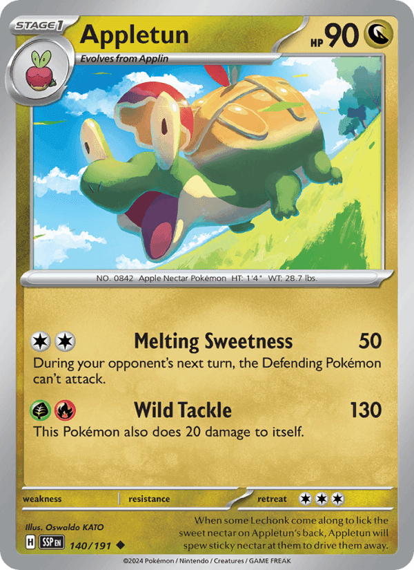 Appletun, card 140 from Surging Sparks