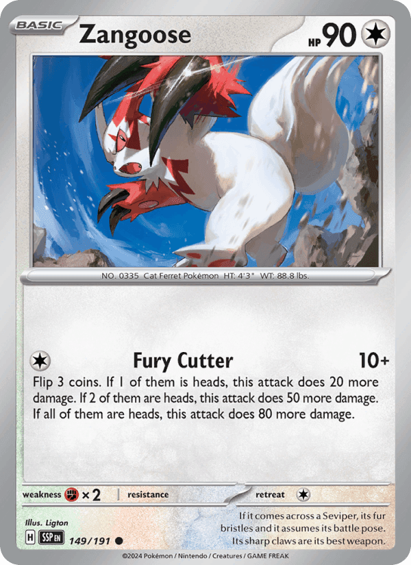 Surging Sparks の 149 番、Zangoose