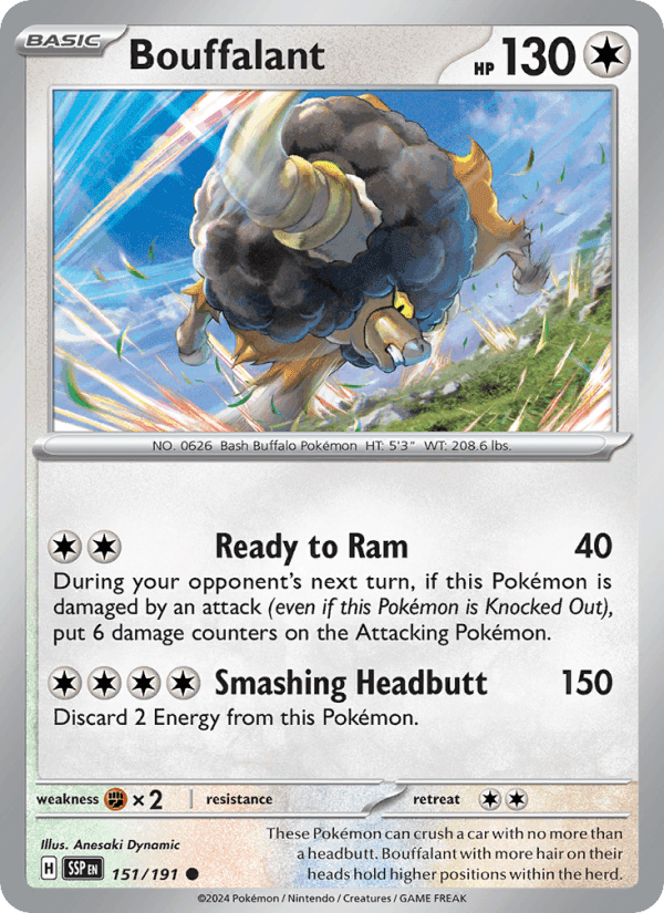Bouffalant, card 151 from Surging Sparks