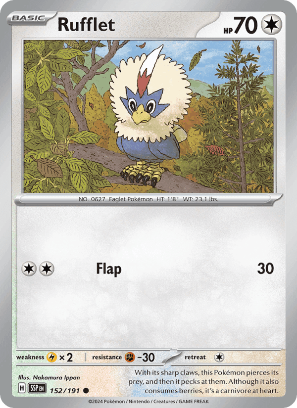 Rufflet, card 152 from Surging Sparks