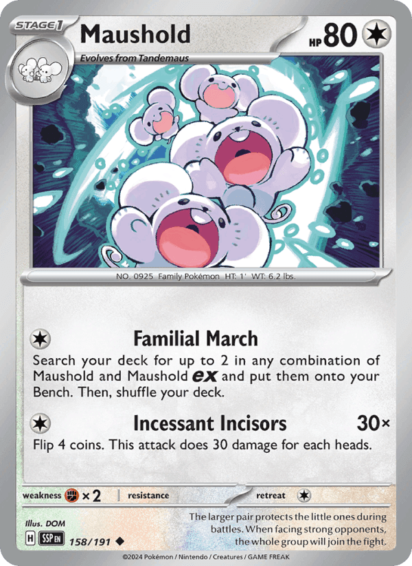 Maushold, card 158 from Surging Sparks