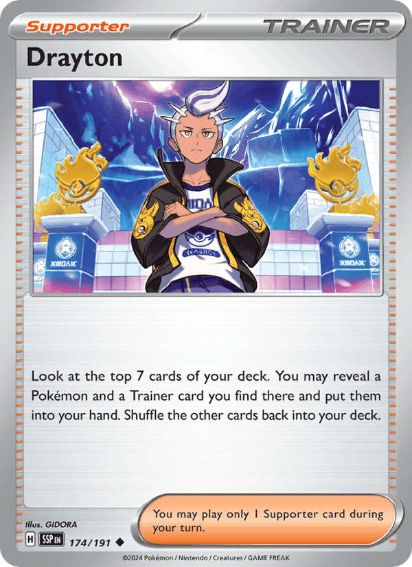 Drayton, card 174 from Surging Sparks
