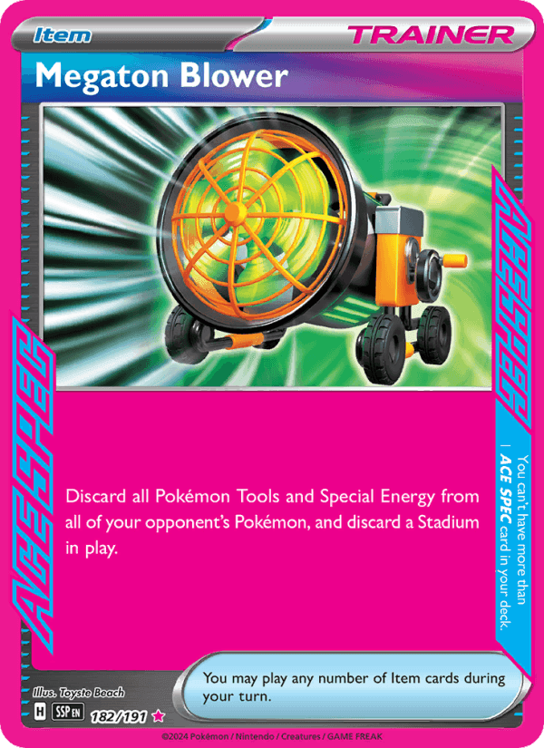 Megaton Blower, card 182 from Surging Sparks