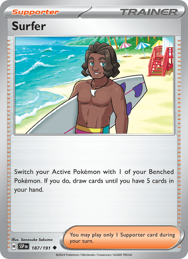 Surfer, card 187 from Surging Sparks