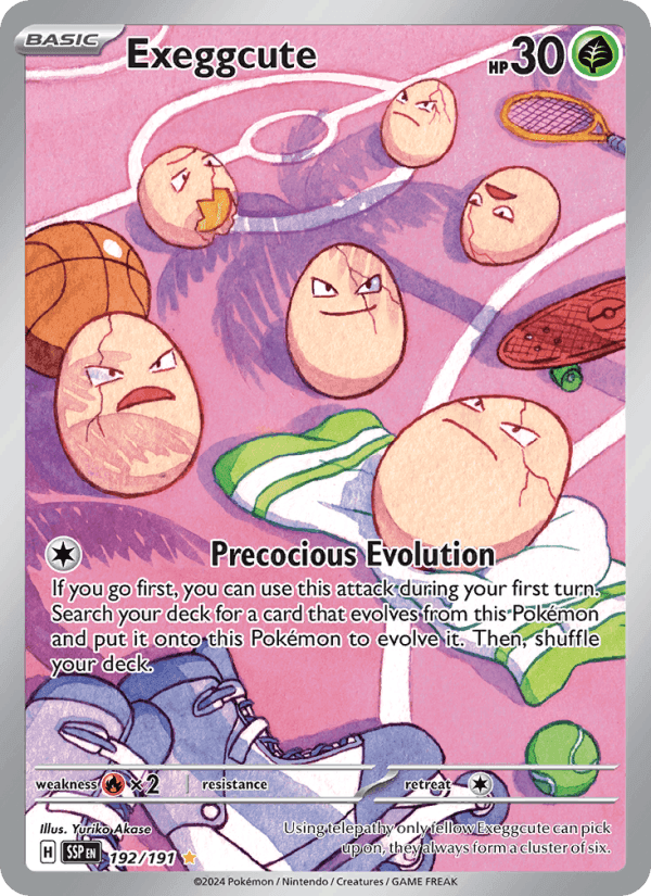 Exeggcute, carta 192 di Surging Sparks