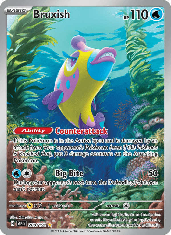 Bruxish, card 200 from Surging Sparks