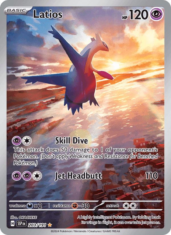 Latios, carta 203 di Surging Sparks