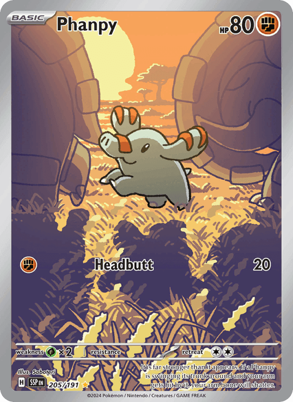 Phanpy, carte 205 de Surging Sparks