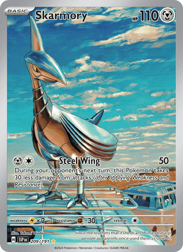 Skarmory, carte 209 de Surging Sparks