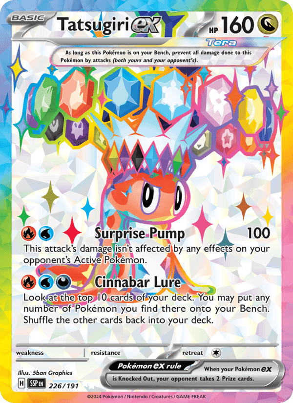 Tatsugiri ex, card 226 from Surging Sparks