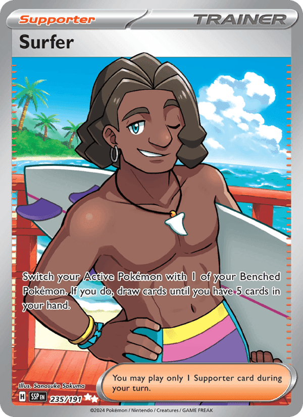 Surfer, card 235 from Surging Sparks