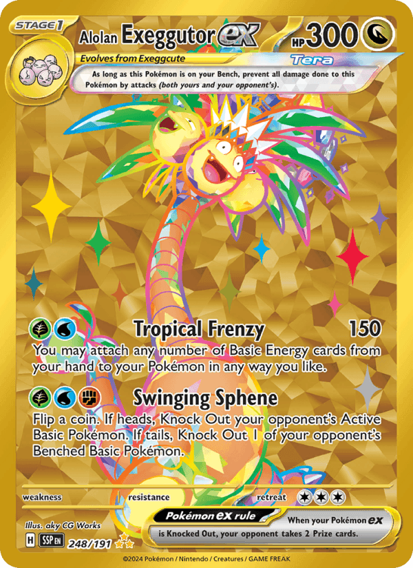 Alolan Exeggutor ex, card 248 from Surging Sparks