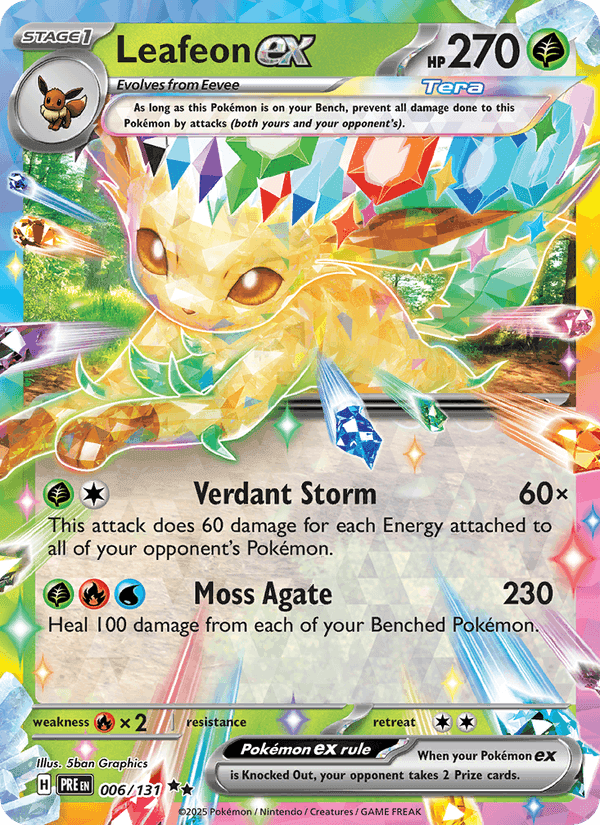Leafeon ex, card 006 from Prismatic Evolutions