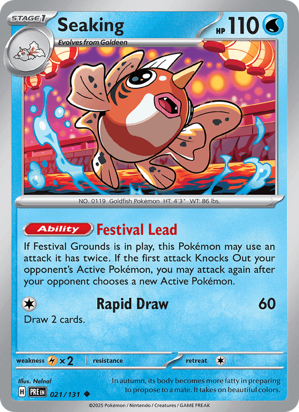 Seaking, card 021 from Prismatic Evolutions