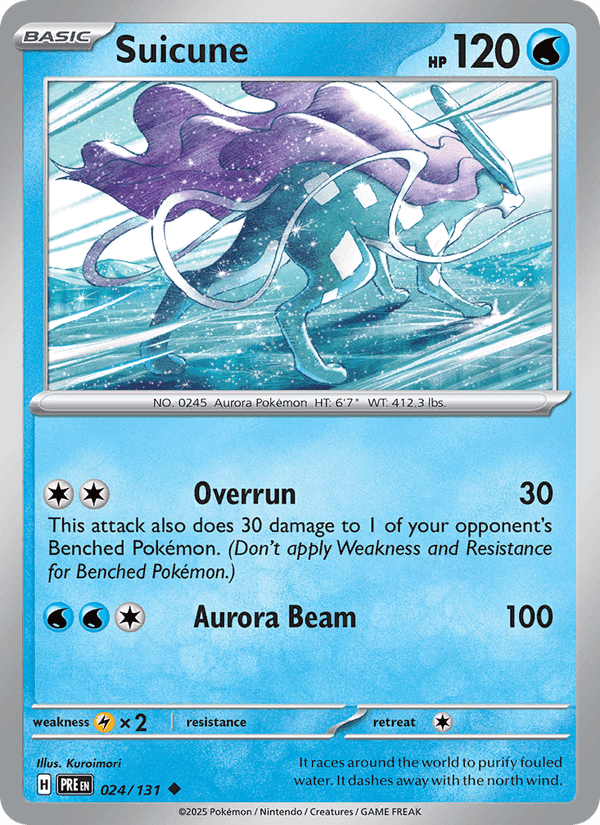Suicune, carta 024 di Prismatic Evolutions