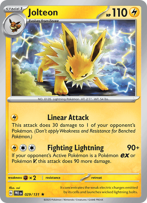 Prismatic Evolutions の 029 番、Jolteon