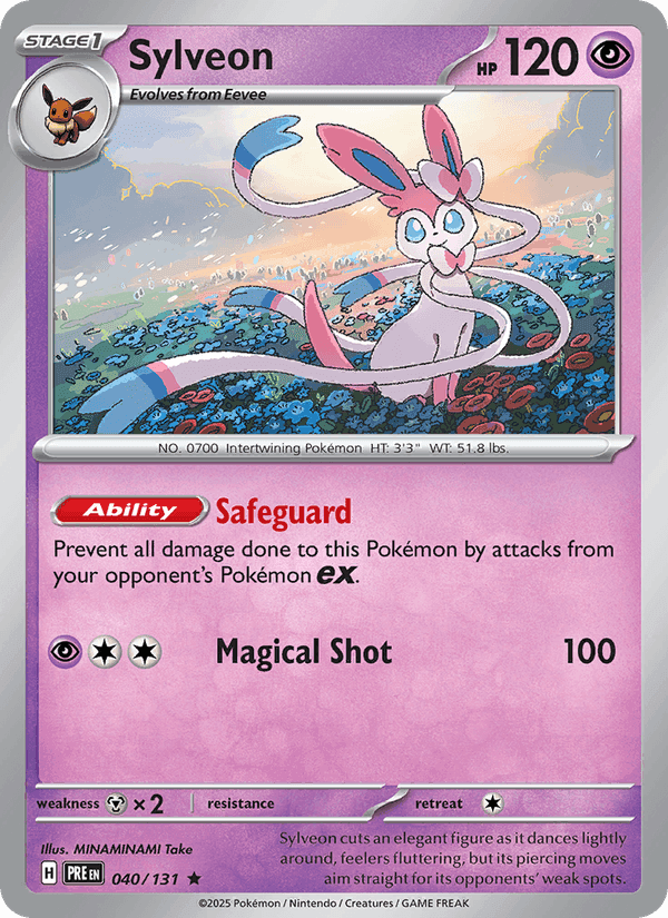 Sylveon, carta 040 di Prismatic Evolutions