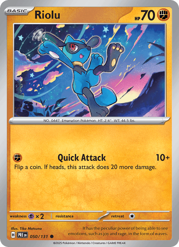 Riolu, card 050 from Prismatic Evolutions