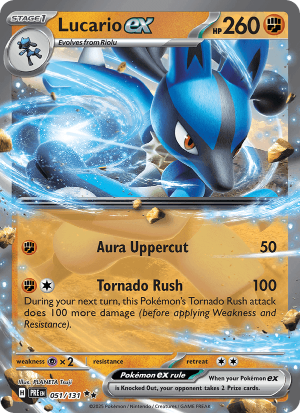Prismatic Evolutions の 051 番、Lucario ex