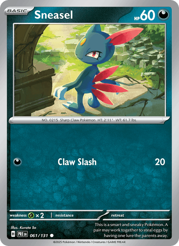 Sneasel, card 061 from Prismatic Evolutions