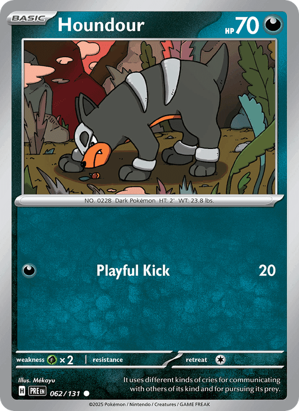 Houndour, carta 062 de Prismatic Evolutions