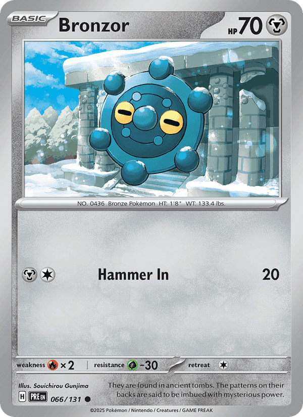 Bronzor, card 066 from Prismatic Evolutions