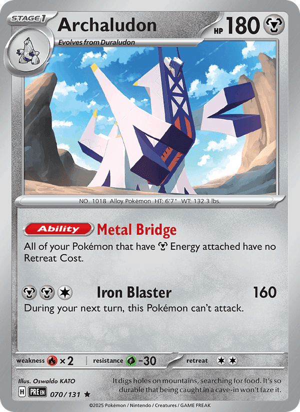Archaludon, card 070 from Prismatic Evolutions