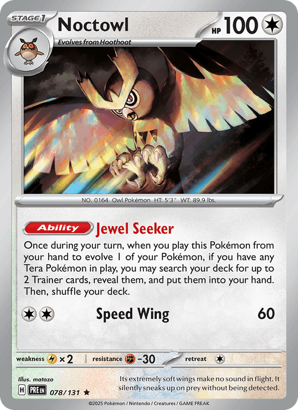 Noctowl, carte 078 de Prismatic Evolutions