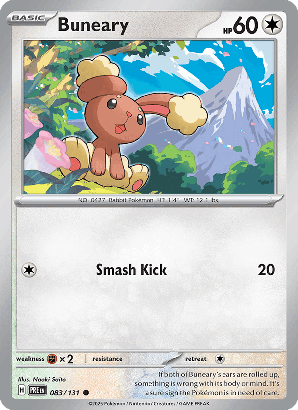 Buneary, card 083 from Prismatic Evolutions